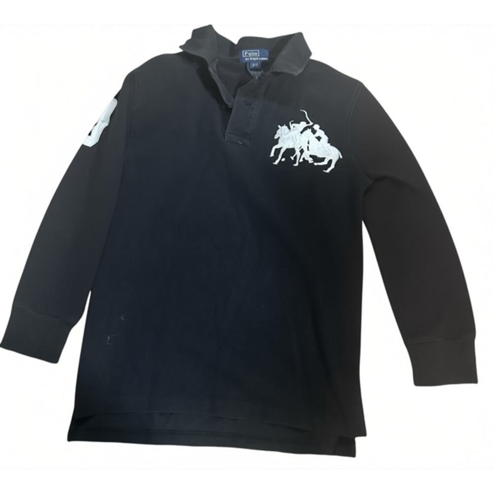 Polo Ralph Lauren Polo Shirt Size 8 Black Big Pony Logo